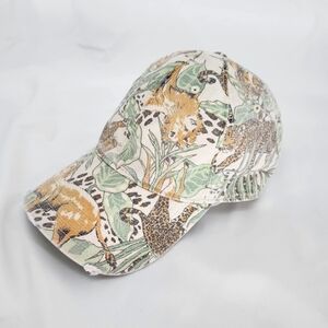 Aerie Hat One Size Cap Strapback‎ Animal Print Safari Jungle AOP Adjustable